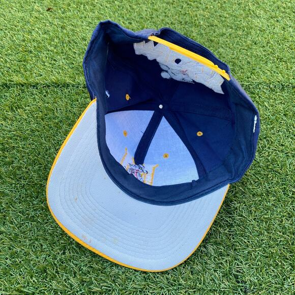 Mickey Mouse 1990's Vintage Snapback Hat Disney Blue Yellow - Picture 4 of 4